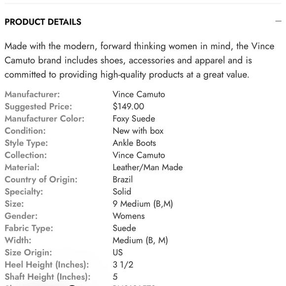 Vince Camuto Fenyia Dark Gray Suede Block Heel Ankle Booties- Women’s 8 - Picture 12 of 13